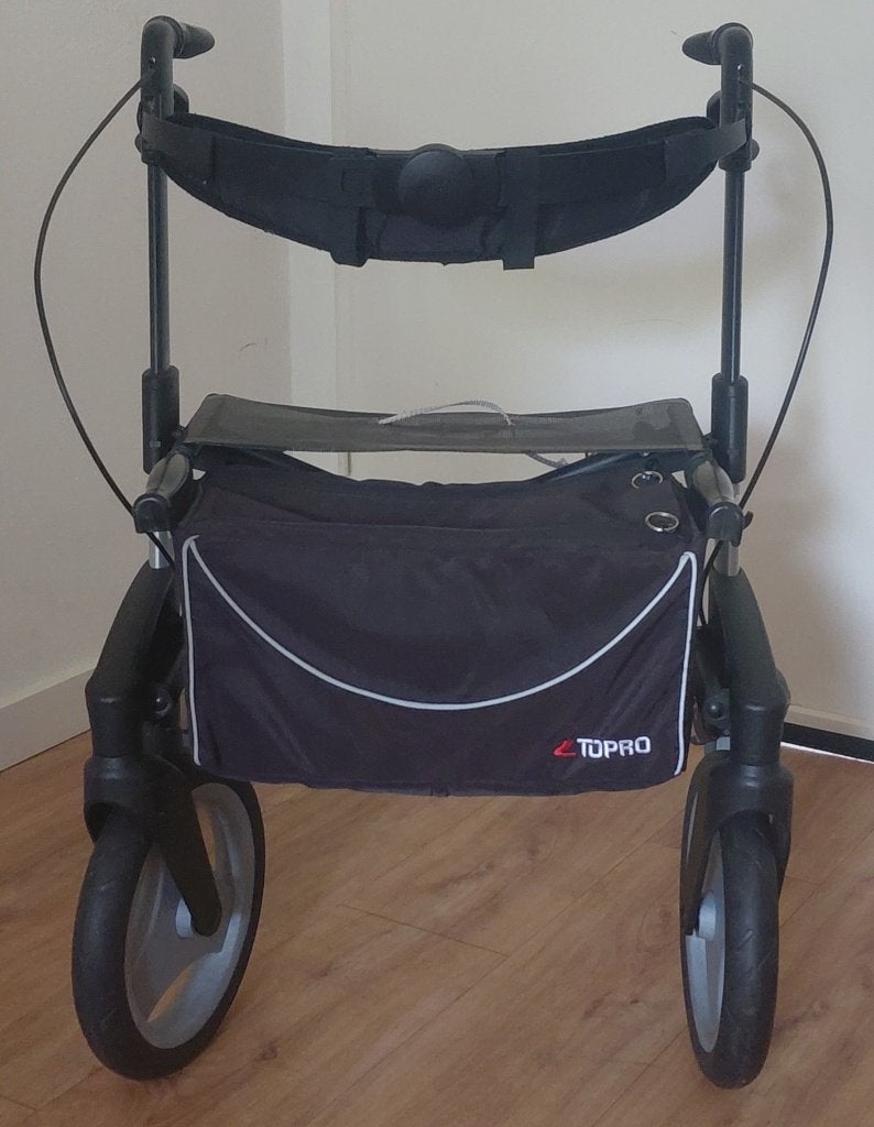 Rollator Topro Olympos S + Tas + Rugband ( tot 170 cm ), Diversen, Ophalen, Opvouwbaar, Zo goed als nieuw