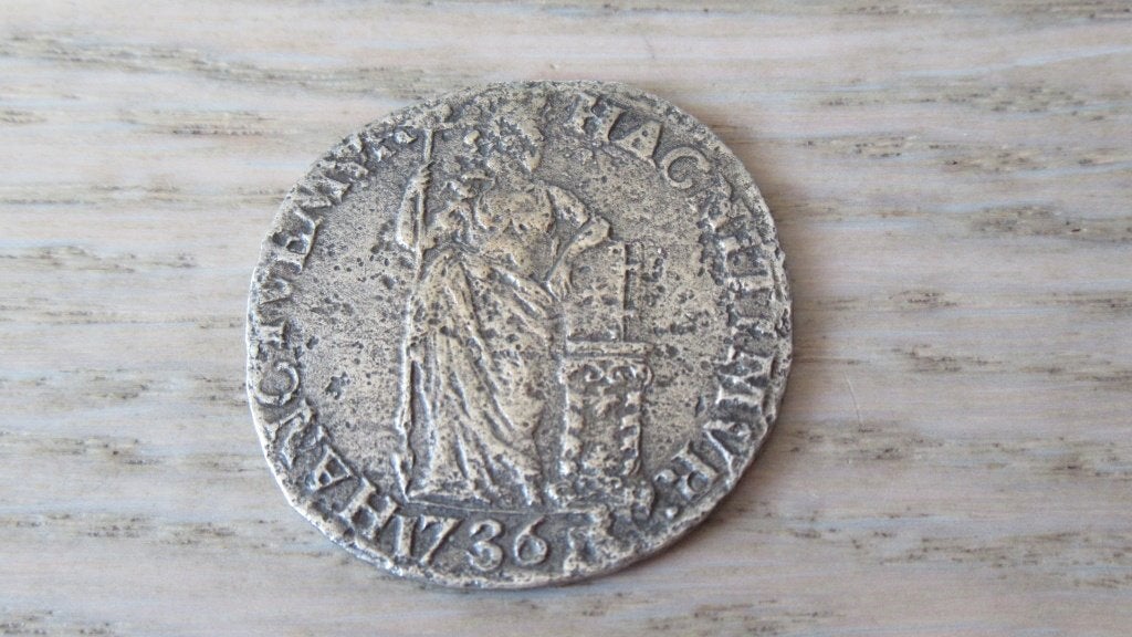 Zilveren provinciale 1 gulden Gelderland 1736 / bodemvondst, Postzegels en Munten, Munten | Nederland, 1 gulden, Vóór koninkrijk