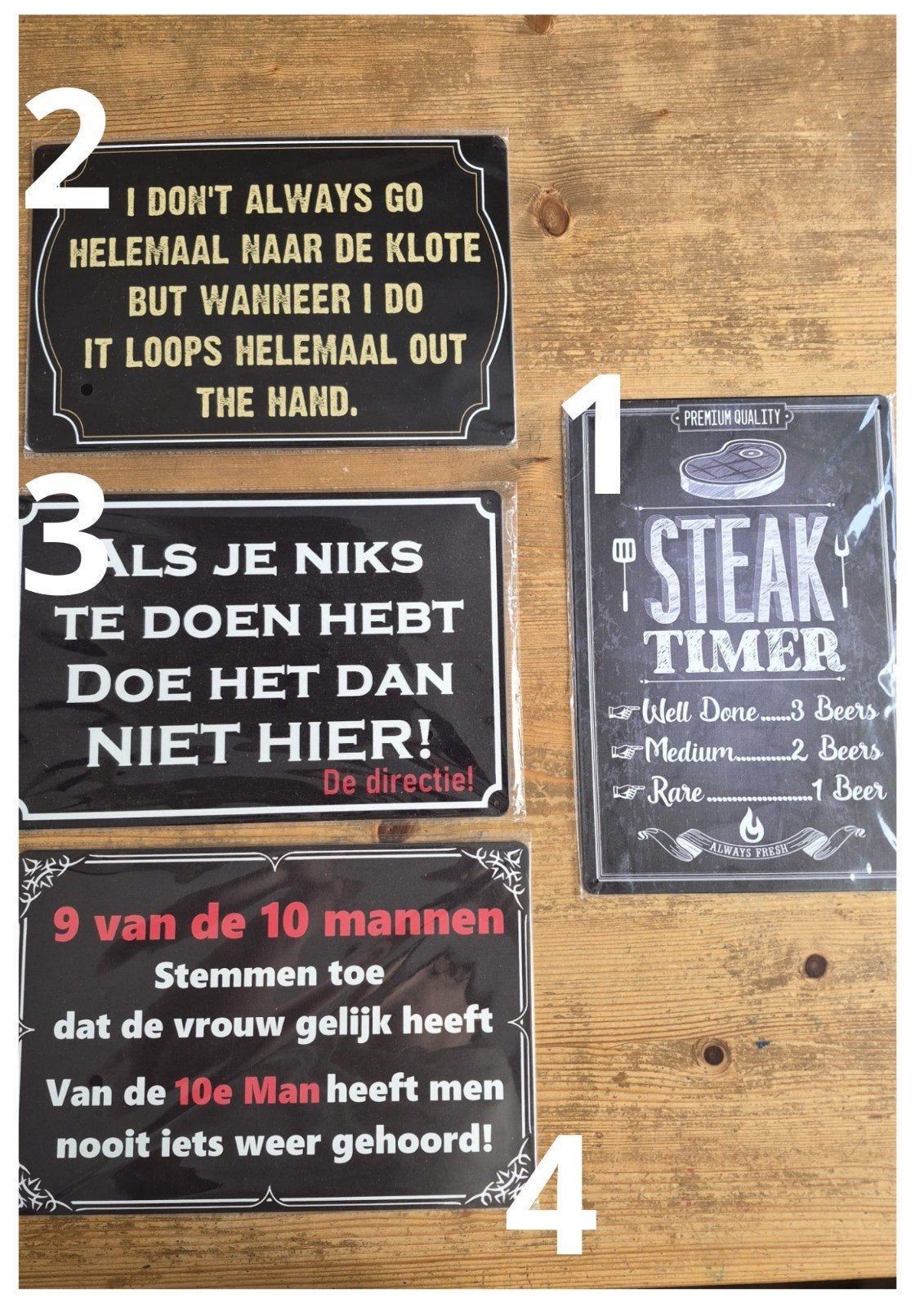 Metalen Wandborden: Muziek, Humor & Meer (Diverse Keuzes), Metaal, Nieuw, Ophalen of Verzenden, Reclamebord