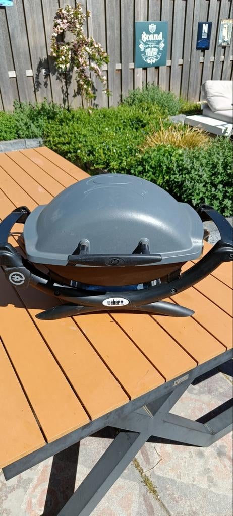 Weber Q 1400 elektrische bbq metaal grijs, Tuin en Terras, Ophalen, Gebruikt, Weber