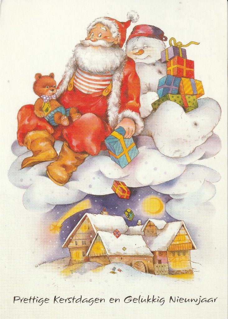 Prettige Kerstdagen en Gelukkig Nieuwjaar 1999, Ophalen of Verzenden, 1980 tot heden, Gelopen, Feest(dag)