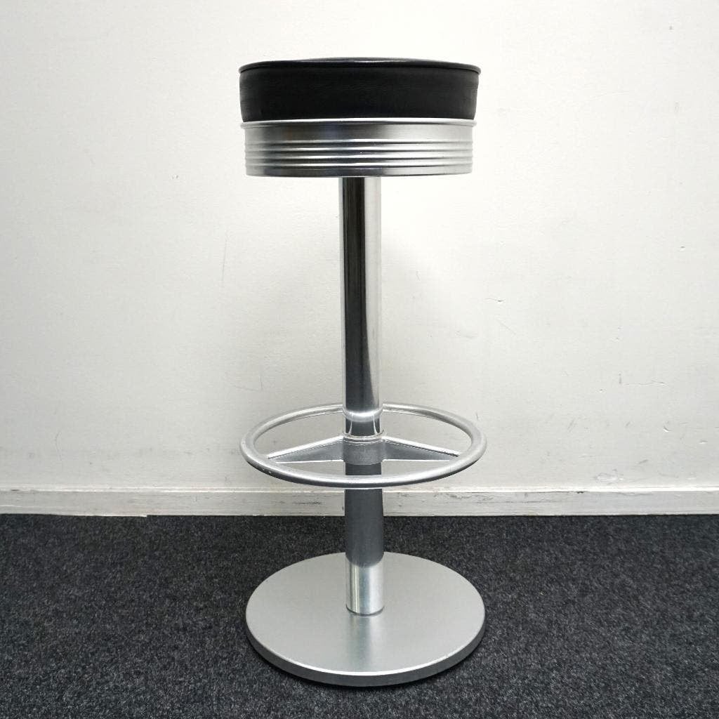 Indecasa Barkrukken | Zwart Leer | Zithoogte 83 cm | Krukken