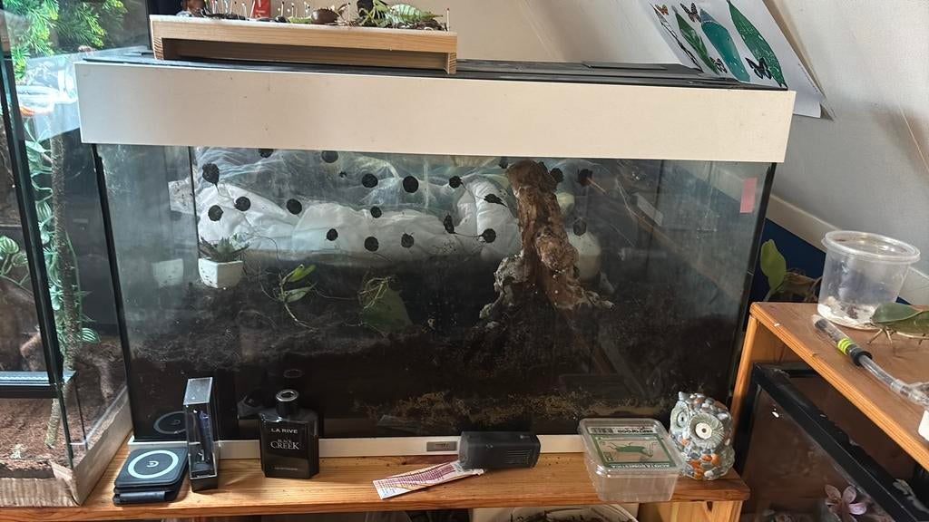 Terrarium/Aquarium 1 meter, Dieren en Toebehoren, Reptielen en Amfibieën | Toebehoren, Ophalen, Gebruikt