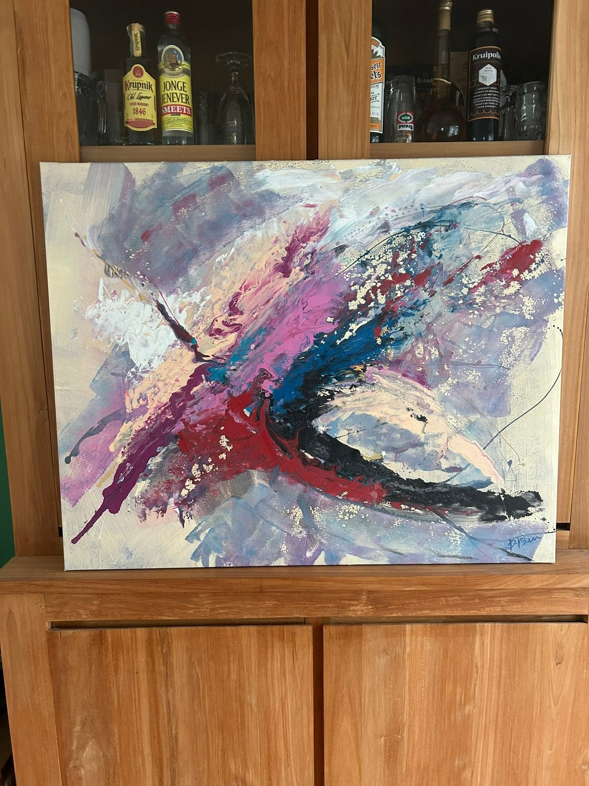 Abstract werk door D. Ben, Mannheim, Ophalen