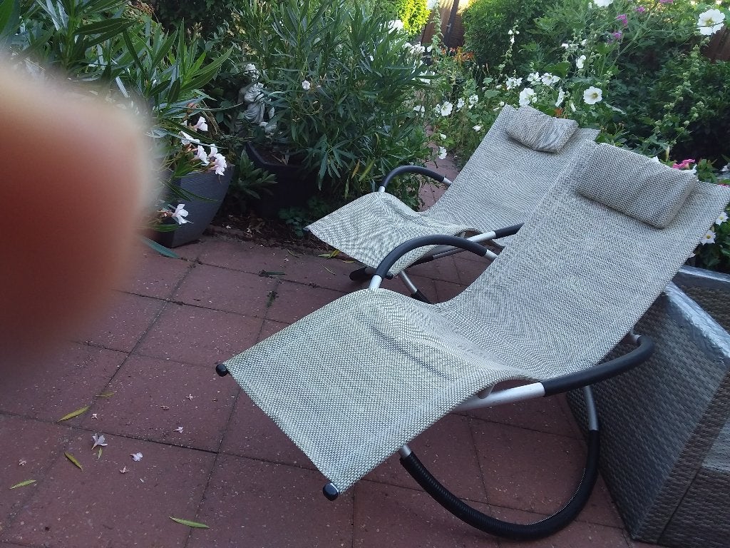 Tuinstoelen ligstoelen 2x izgs, Ophalen, Zo goed als nieuw, Kunststof, Inklapbaar