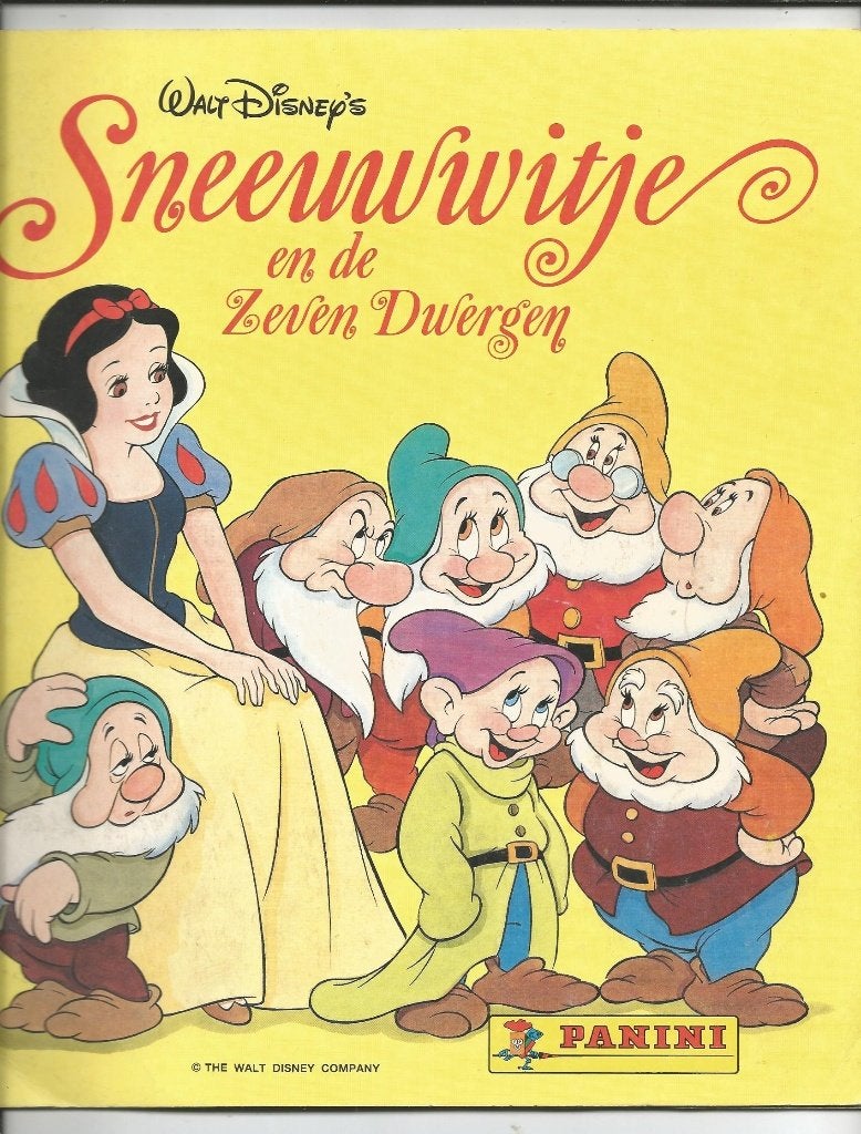 Plaatjesalbum Sneeuwwitje en de 7 Dwergen  Panini compleet, Ophalen of Verzenden, Sneeuwwitje of Doornroosje, Zo goed als nieuw