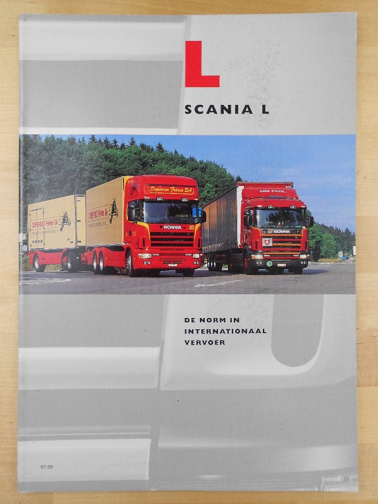Scania 144L 124L 114L 94L Brochure 1997 – 144 124 114 94 L, Ophalen of Verzenden, Zo goed als nieuw, Overige merken, Scania