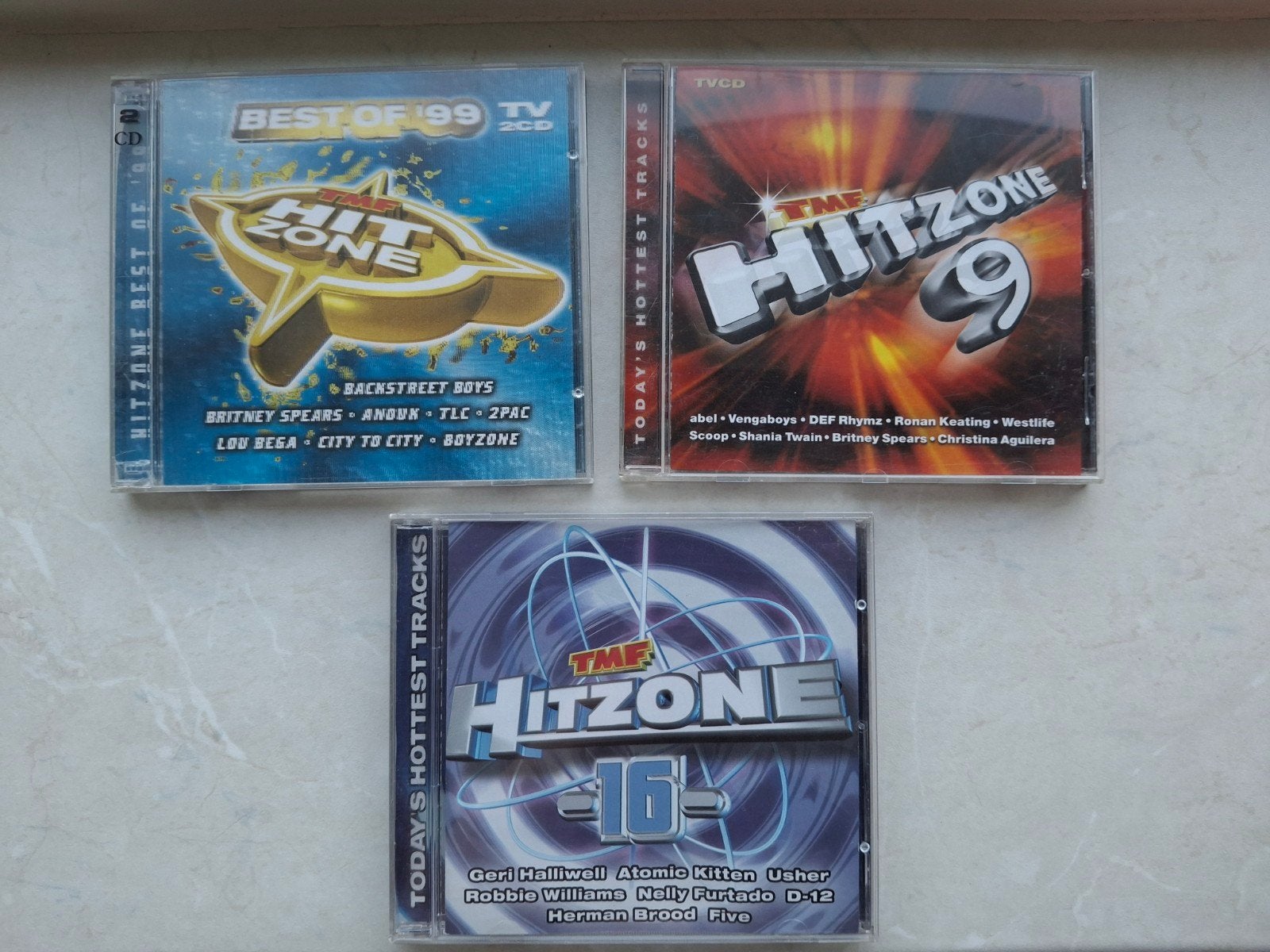 3x Hitzone CD's: Hitzone 9, 16 & Best of '99 (2 CD's), Gebruikt, Pop, Ophalen of Verzenden, Verzamelalbum