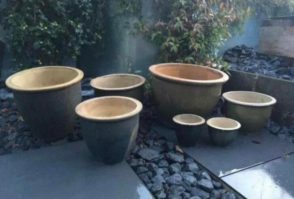 Vintage groene geglazuurde terracotta oud Hollandse potten, 40 cm of meer, Rond, Ophalen of Verzenden, Zo goed als nieuw