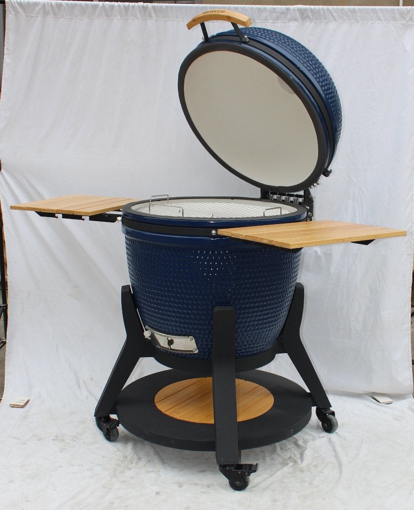 Bravuur Kamado BBQ 27 Inch Blauw, Ophalen of Verzenden, Nieuw, Bravuur, Met accessoires