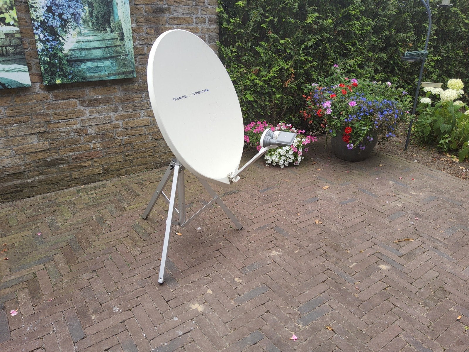 Travel Vision schotelantenne op statief, Ophalen, Gebruikt, (Schotel)antenne, Overige merken