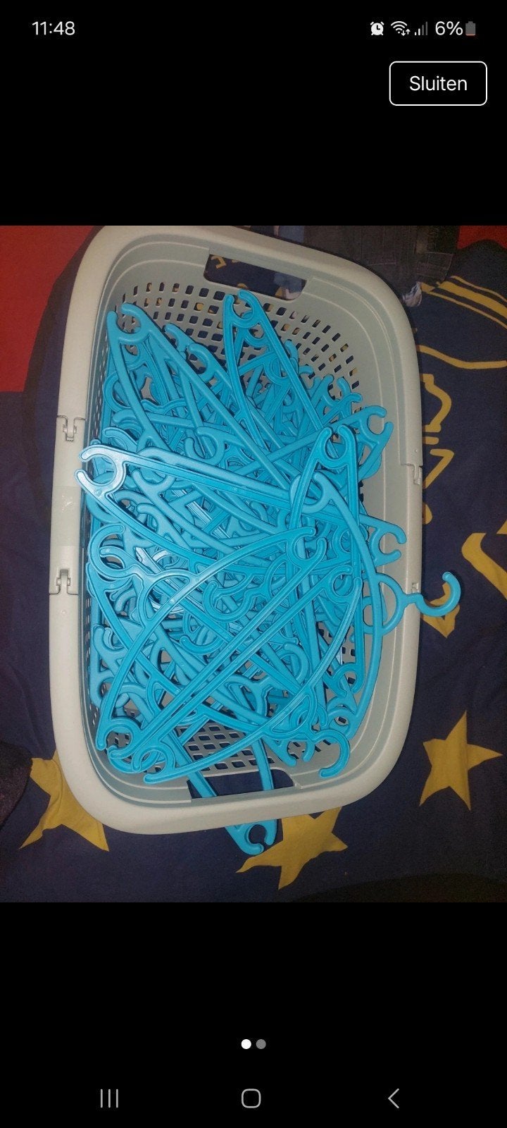 Blauw kinder kleding hangers, Kinderen en Baby's, Babykleding | Overige, Ophalen of Verzenden, Zo goed als nieuw, Jongetje of Meisje