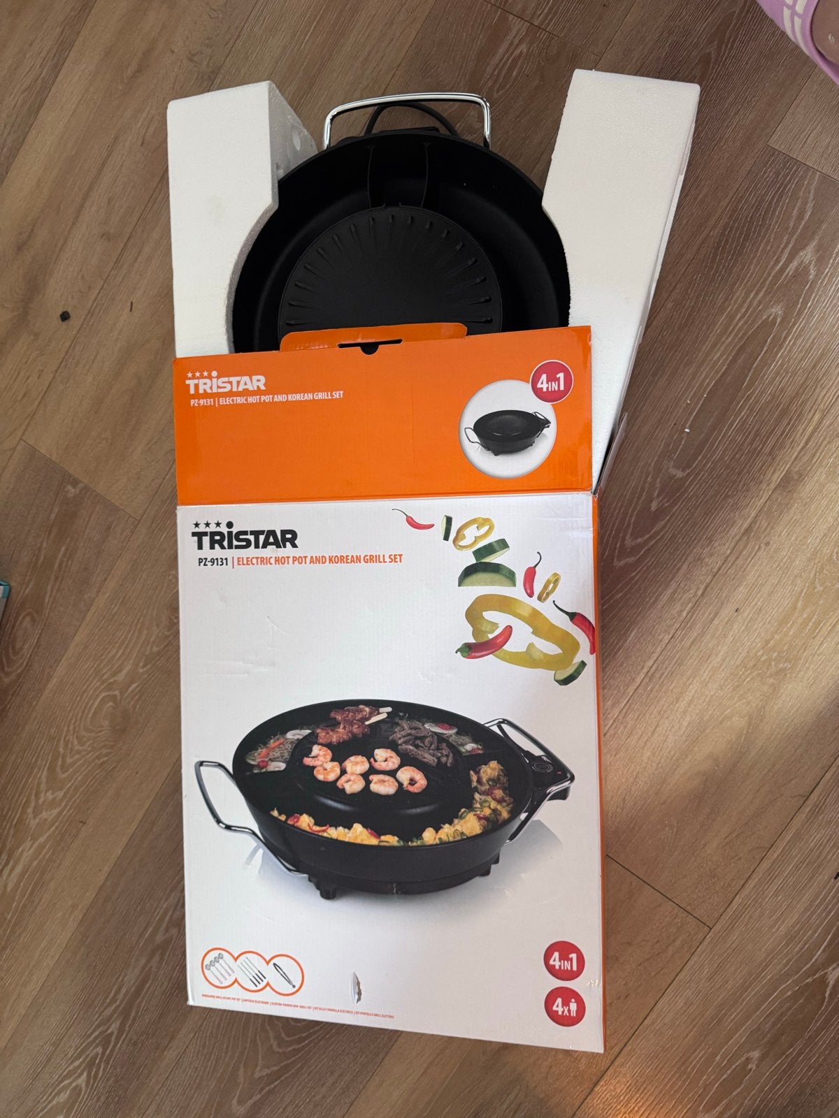 Tristar PZ-9131 Hotpot & Koreaanse Grill 4-in-1 - Nieuw, 3 tot 4 liter, Ophalen, Nieuw