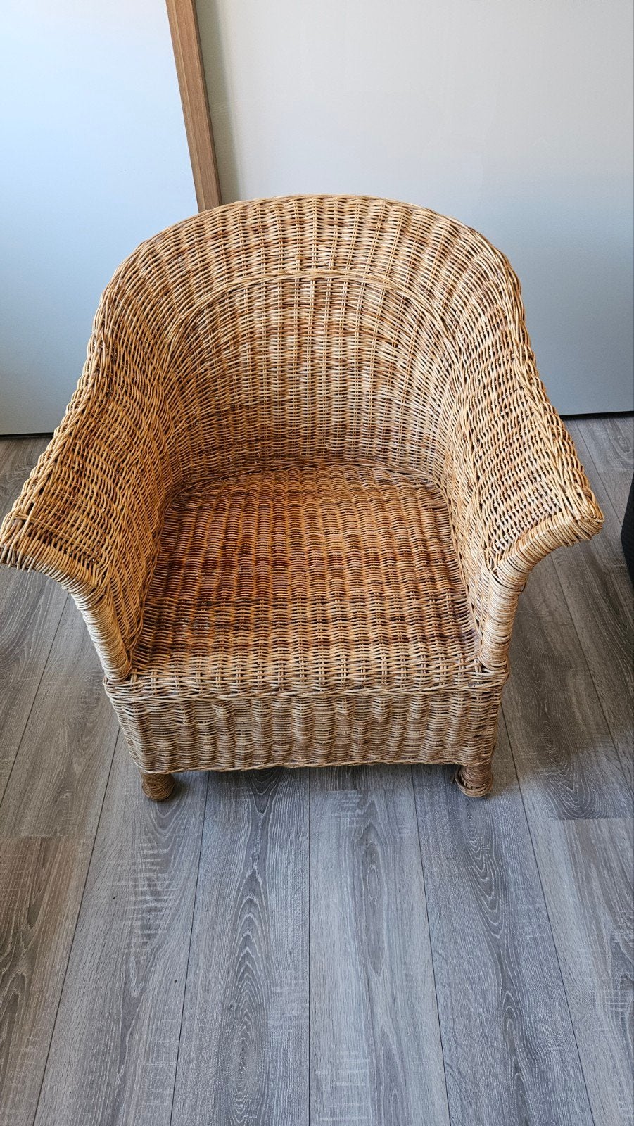Rotan fauteuil - Comfortabele rieten stoel, Gebruikt, Bruin, Riet of Rotan, Eén