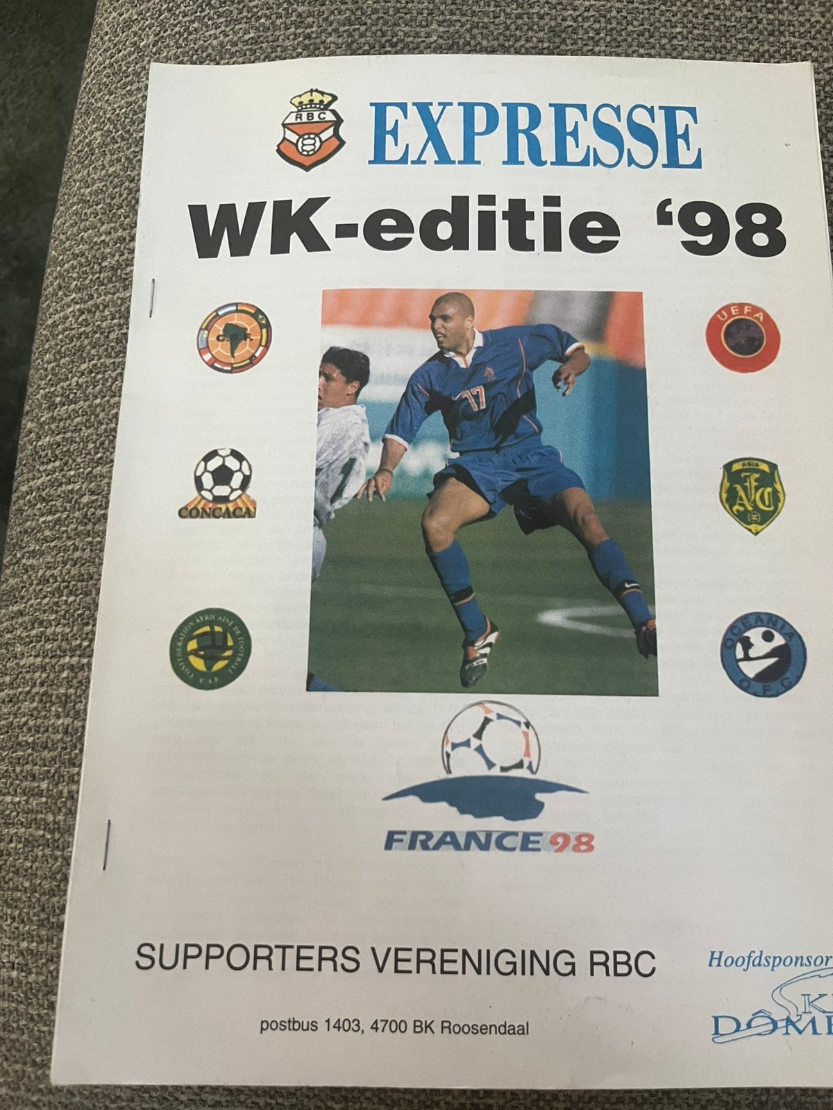 RBC EXPRESSE WK’98 EDITIE, Ophalen of Verzenden, Zo goed als nieuw, Buitenlandse clubs, Boek of Tijdschrift