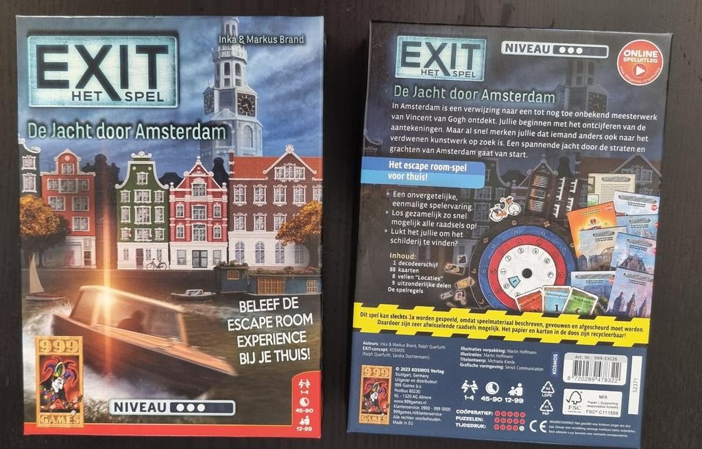 Exit escaperoom de jacht door amsterdam escape 999 games. 1, Ophalen of Verzenden