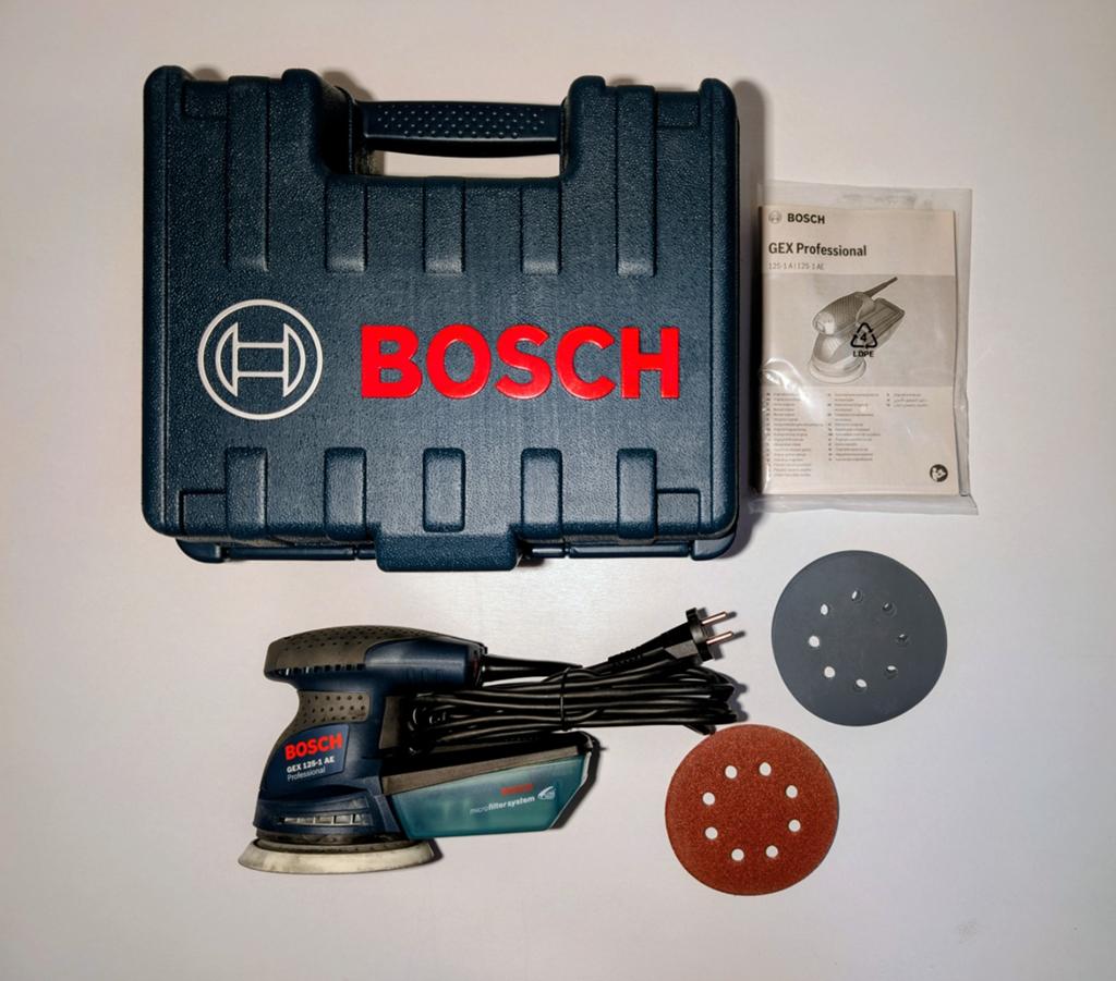 Bosch GEX 125-1 AE Professional schuurmachine met koffer, Ophalen of Verzenden, Zo goed als nieuw