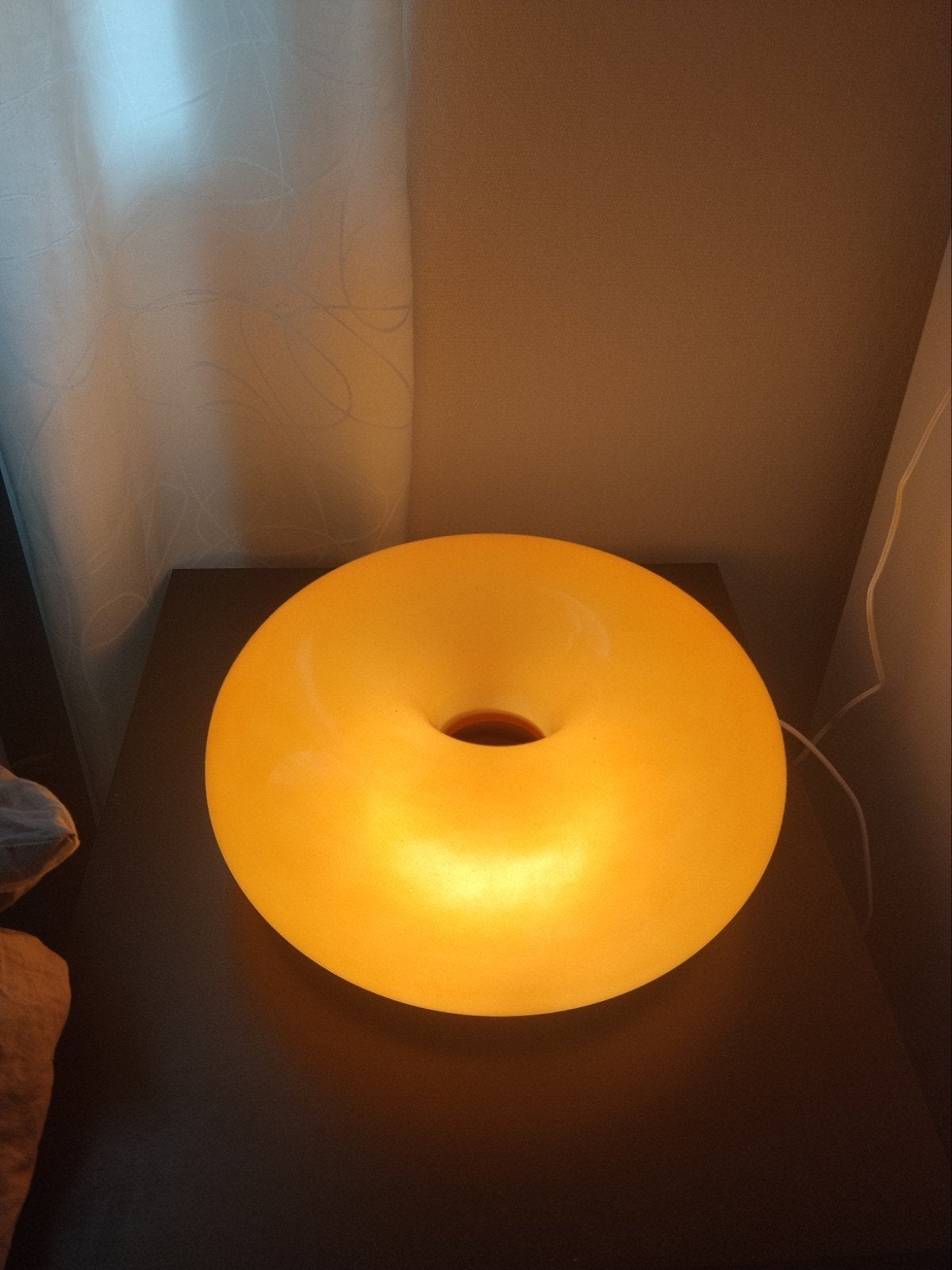 Ikea oranje donut lamp, zo goed als nieuw, Kunststof, Ophalen of Verzenden, Zo goed als nieuw, Minder dan 50 cm