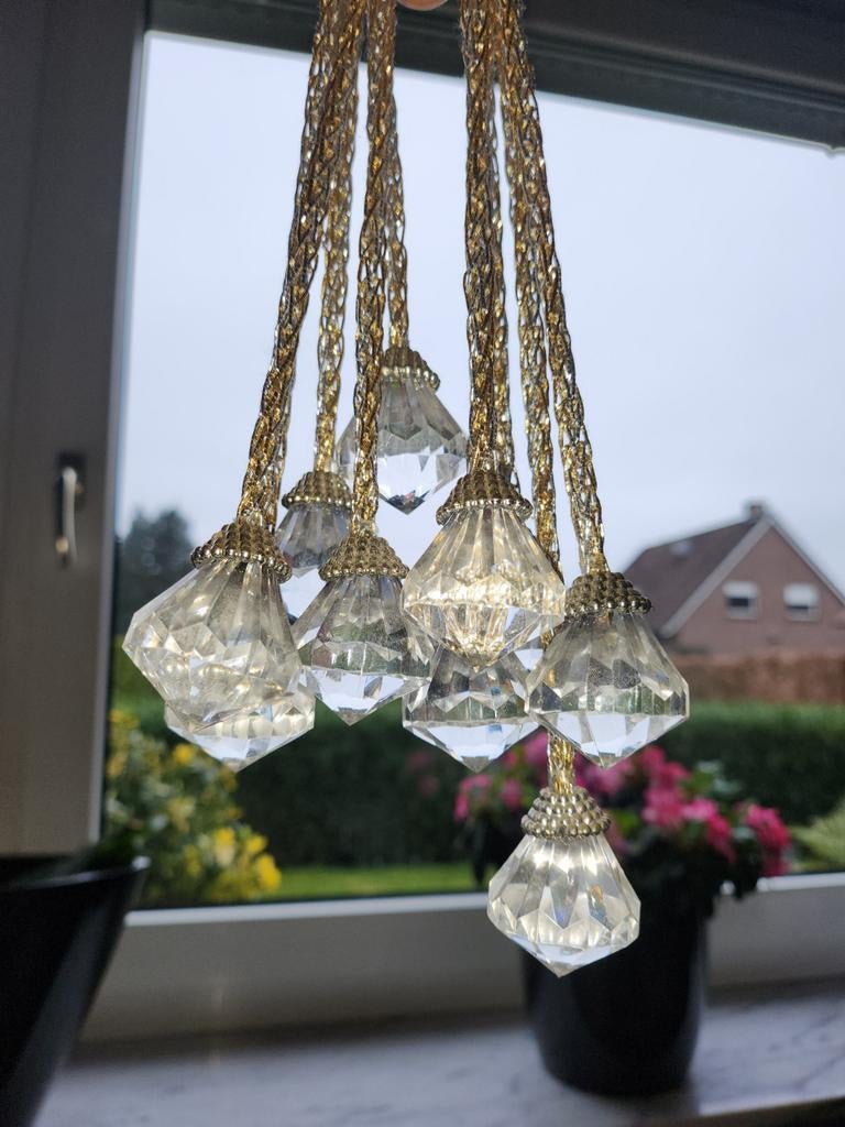 Decoratieve kristallen hangers met gouden ketting, Ophalen of Verzenden