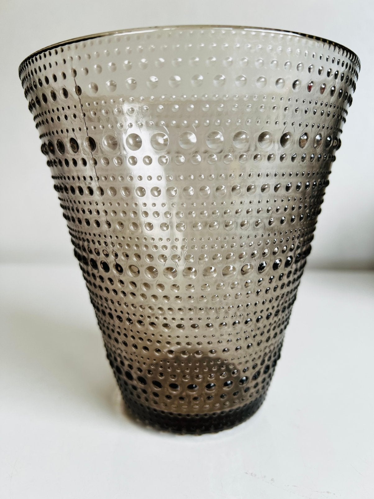 Iittala Kastehelmi Dauwdruppel Glas Vaas Linen Oiva Toikka, Ophalen of Verzenden, Zo goed als nieuw, Glas