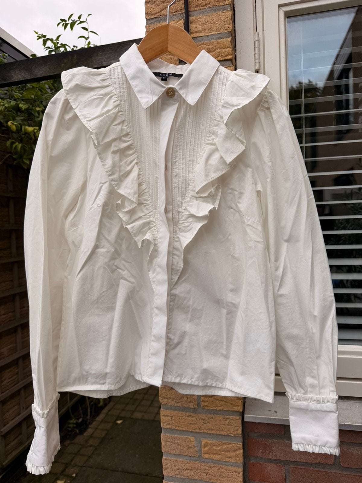 Nikkie blouse mt 32, Ophalen of Verzenden, Zo goed als nieuw, Maat 34 (XS) of kleiner, Wit
