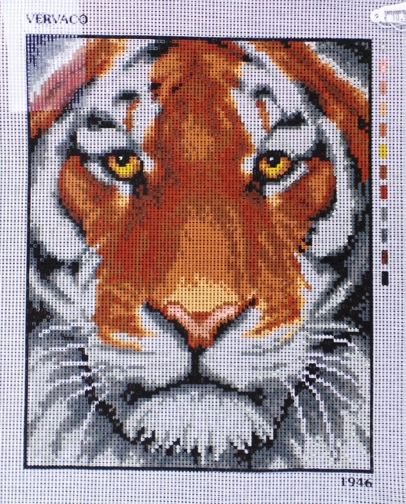 Cado voorbedrukt borduurstramien TIJGERKOP  1946, Ophalen of Verzenden, Nieuw, Handborduren, Onderdeel of Toebehoren