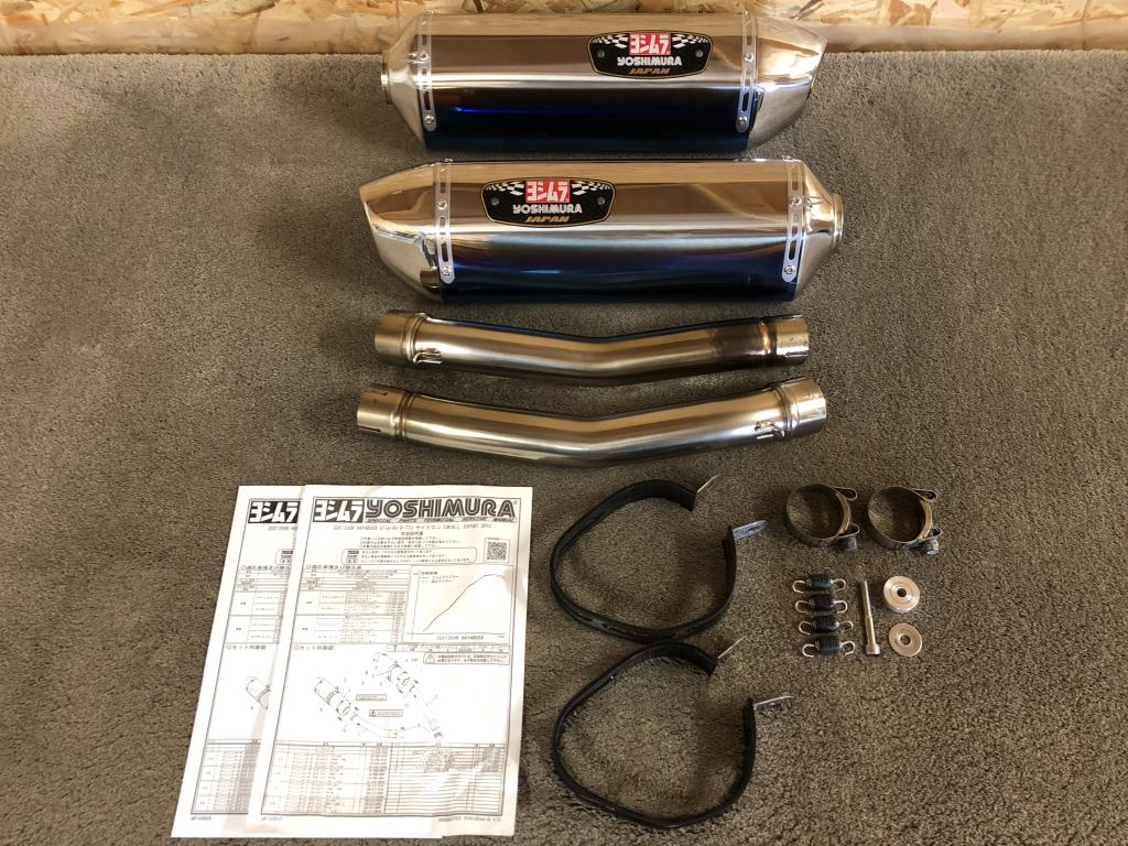 Yoshimura Japan Titanium Blue uitlaten GSX1300R Hayabusa 08>, Motoren, Onderdelen | Suzuki, Yoshimura Japan, Gebruikt, Verzenden