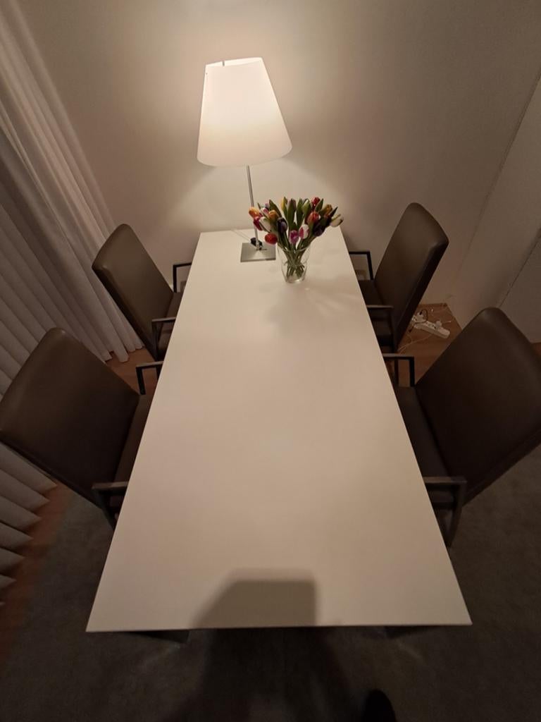 Eettafel, moet snel weg, Huis en Inrichting, Tafels | Eettafels, Ophalen of Verzenden, Gebruikt, Rechthoekig, 50 tot 100 cm