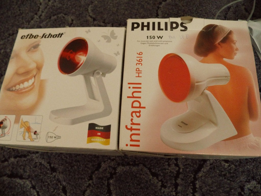 2 Rode lamp units Philips en Efbe Schott weinig gebruikt, Ophalen of Verzenden, Zo goed als nieuw, Overige typen