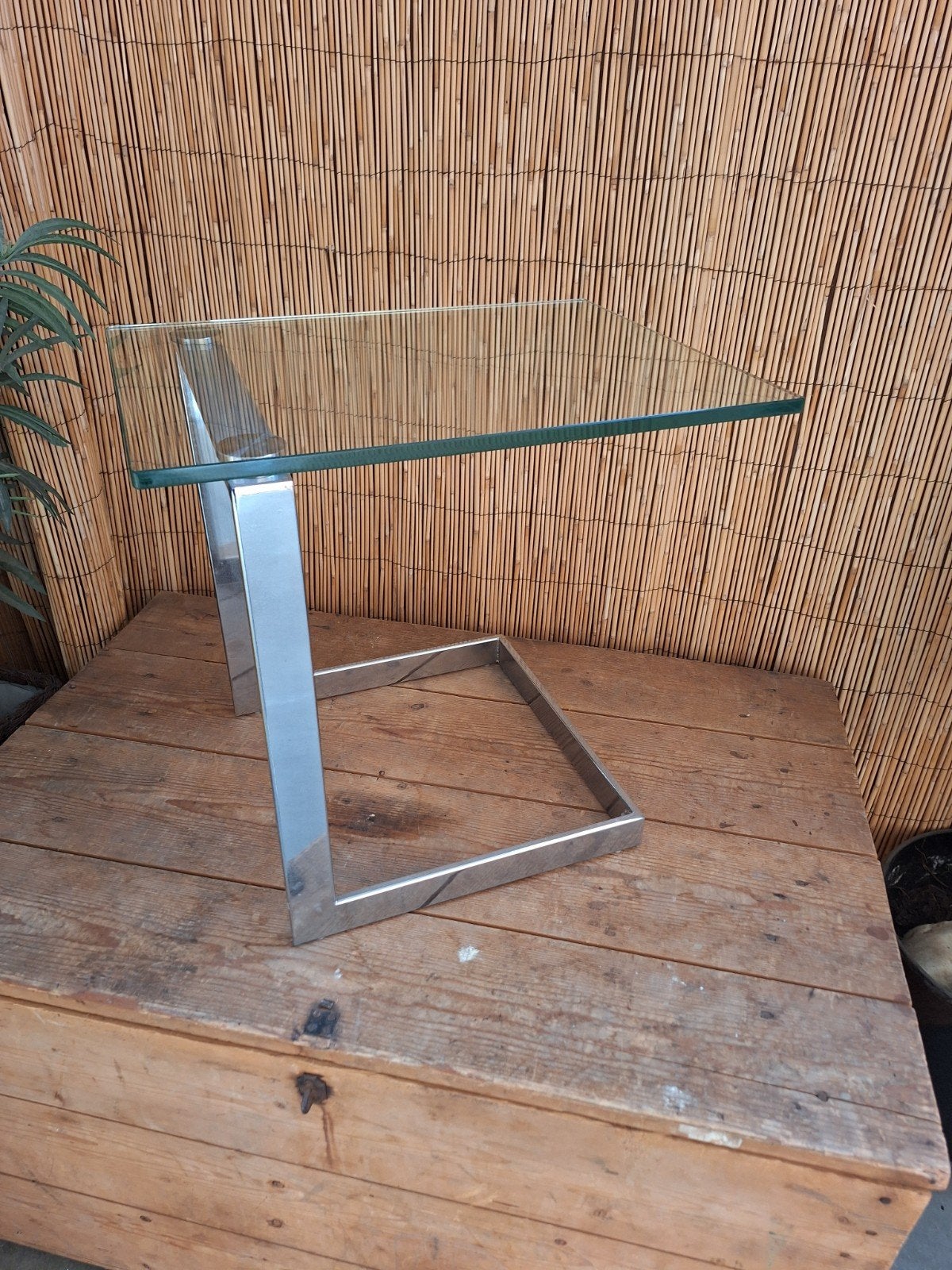Gebra Mid-Century coffee glas tafel, Ophalen, Rechthoekig