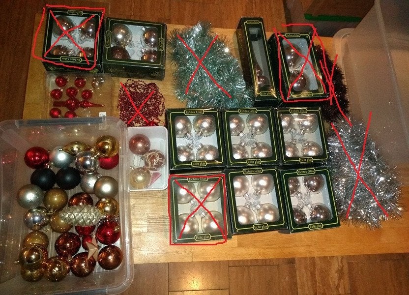 Kerst Glazen kerstballen, zilver glans en mat en gesuikert, Ophalen of Verzenden, Zo goed als nieuw