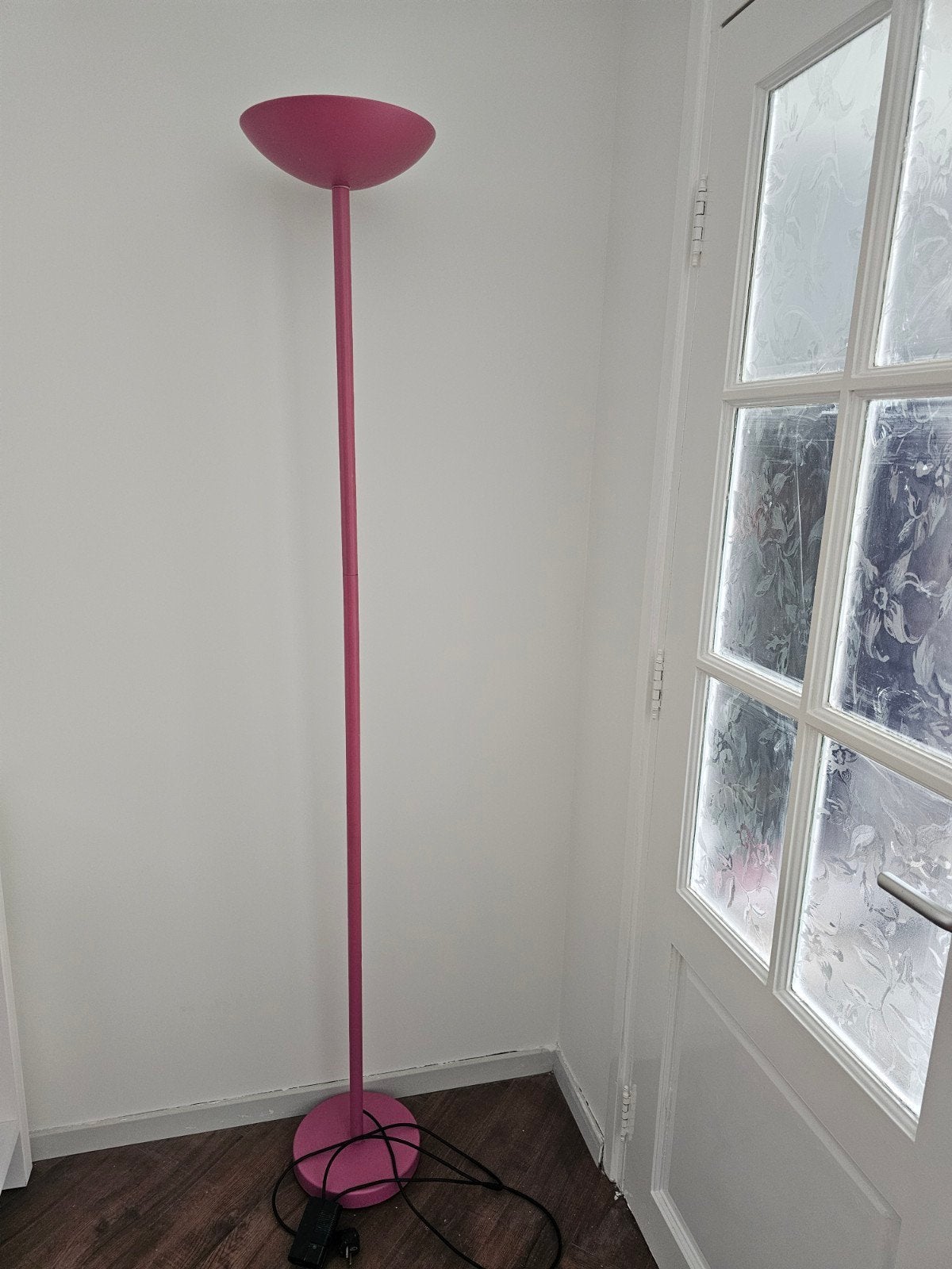 Massive staande lamp roze - Halogeen uplighter, Ophalen, Gebruikt, Modern, Speels, Overige fittingen