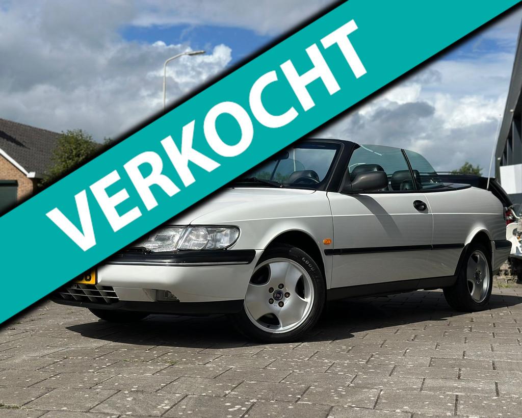 Saab 900 Cabriolet 2.0 Turbo SE, Auto's, Saab, Gebruikt, Zwart, 4 cilinders, Cabriolet