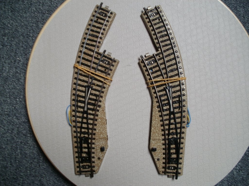 Marklin Ho m rails wisselset met wissel no 5141 L+5142 R, Wisselstroom, Rails, Ophalen of Verzenden, Zo goed als nieuw