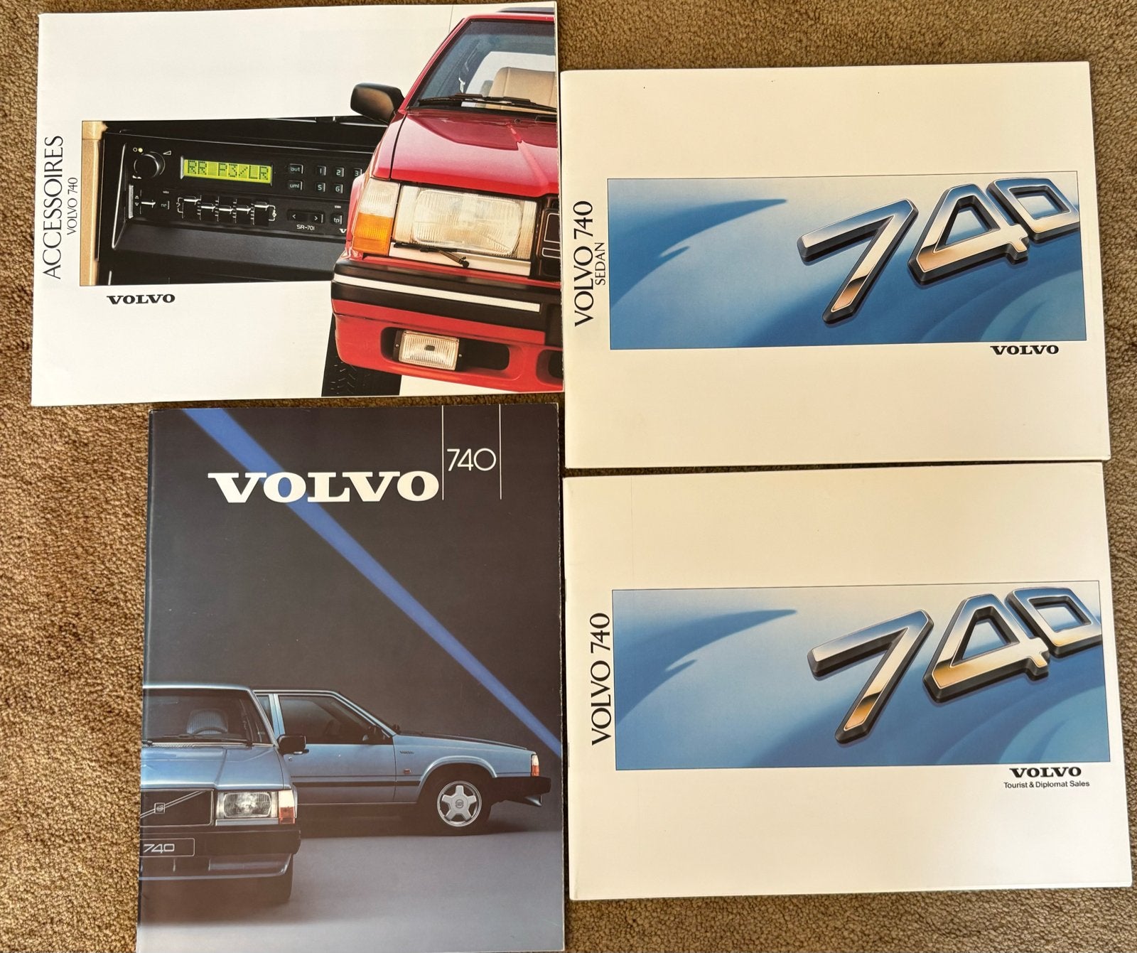 Volvo 740 brochures en accessoires catalogus, Verzenden, Gelezen, Volvo