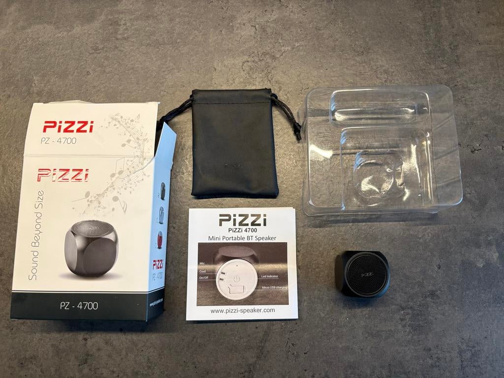 Pizzi PZ-4700 Zwart Micro Bluetooth Speaker, Audio, Tv en Foto, Luidsprekers, Zo goed als nieuw, Overige typen, Minder dan 60 watt