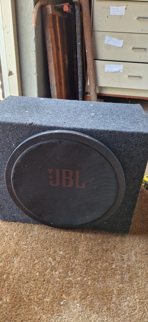 JBL 12-inch subwoofer in bassbox, Ophalen, Gebruikt