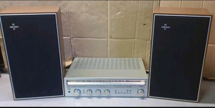Philips f-5212 receiver + speakers 22-ah492 i.z.g.s., Ophalen of Verzenden, Gebruikt, Speakers, Philips