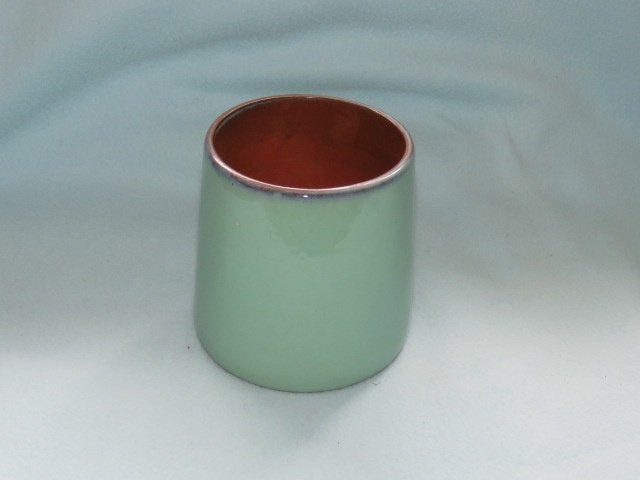 ZGAN bloempot van Gina Da, lichtgroen, taps toelopend 11 cm, Rond, Binnen, Ophalen of Verzenden, Zo goed als nieuw