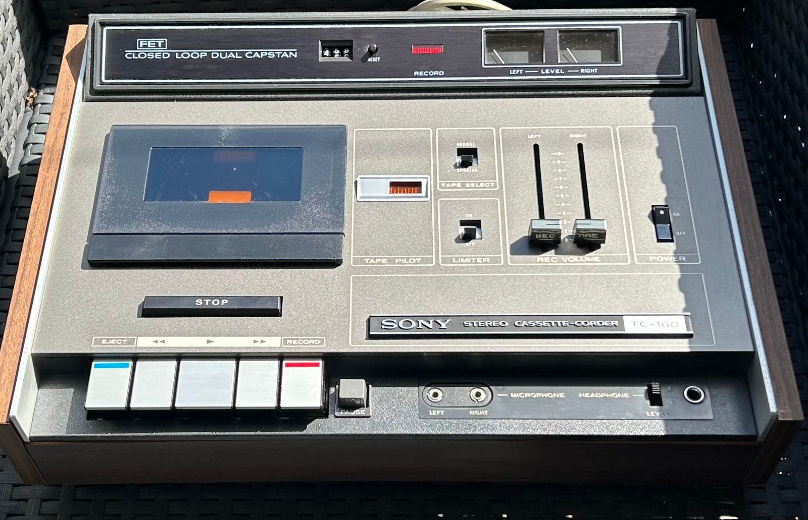 Sony TC-160, Ophalen, Enkel, Sony, Tape counter
