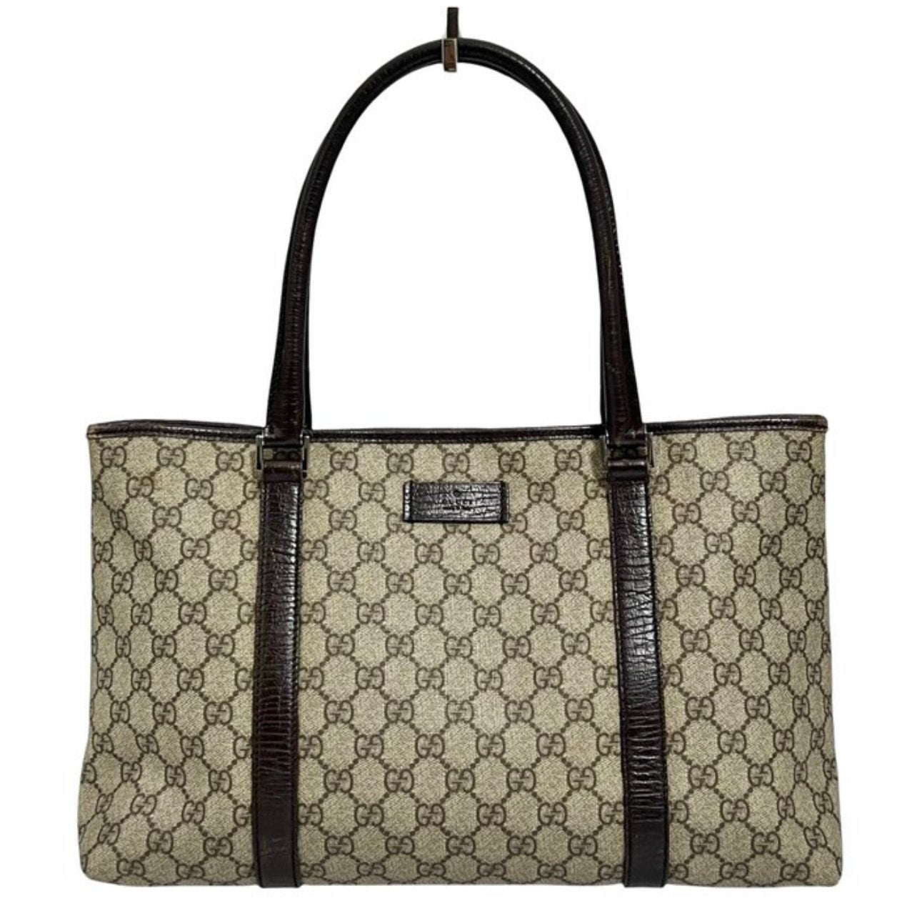 Gucci GG Supreme Tote Bag, Ophalen of Verzenden, Zo goed als nieuw, Beige, Handtas