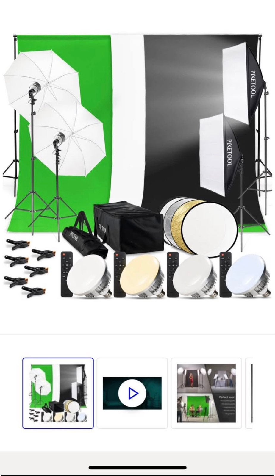 Foto thuisstudio/ greenscreen / verlichting, Ophalen of Verzenden, Zo goed als nieuw, Complete fotostudio