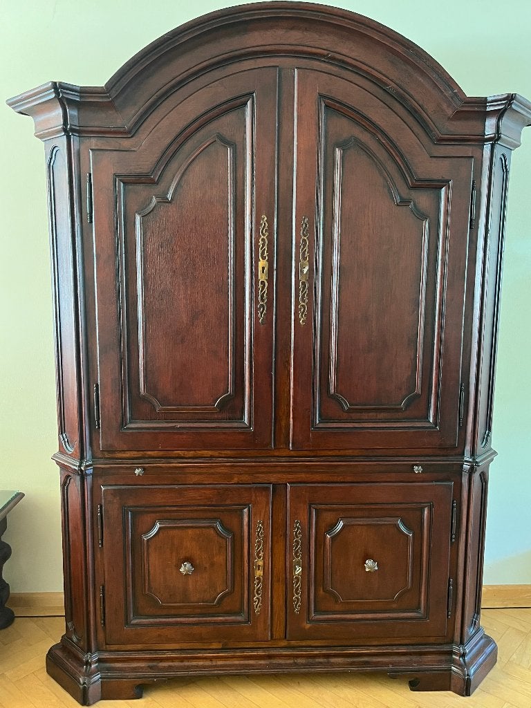 Vintage, 2-delige, hardhouten toogkast,, Ophalen