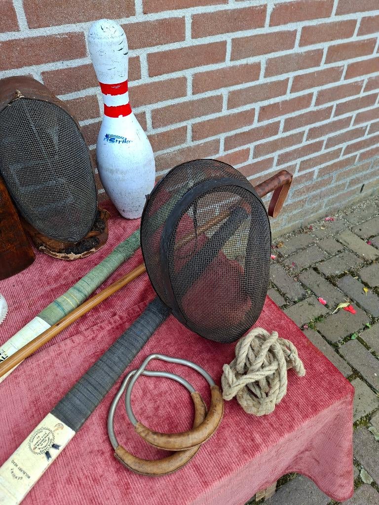 Mooie vintage en antieke sport attributen, Ophalen of Verzenden