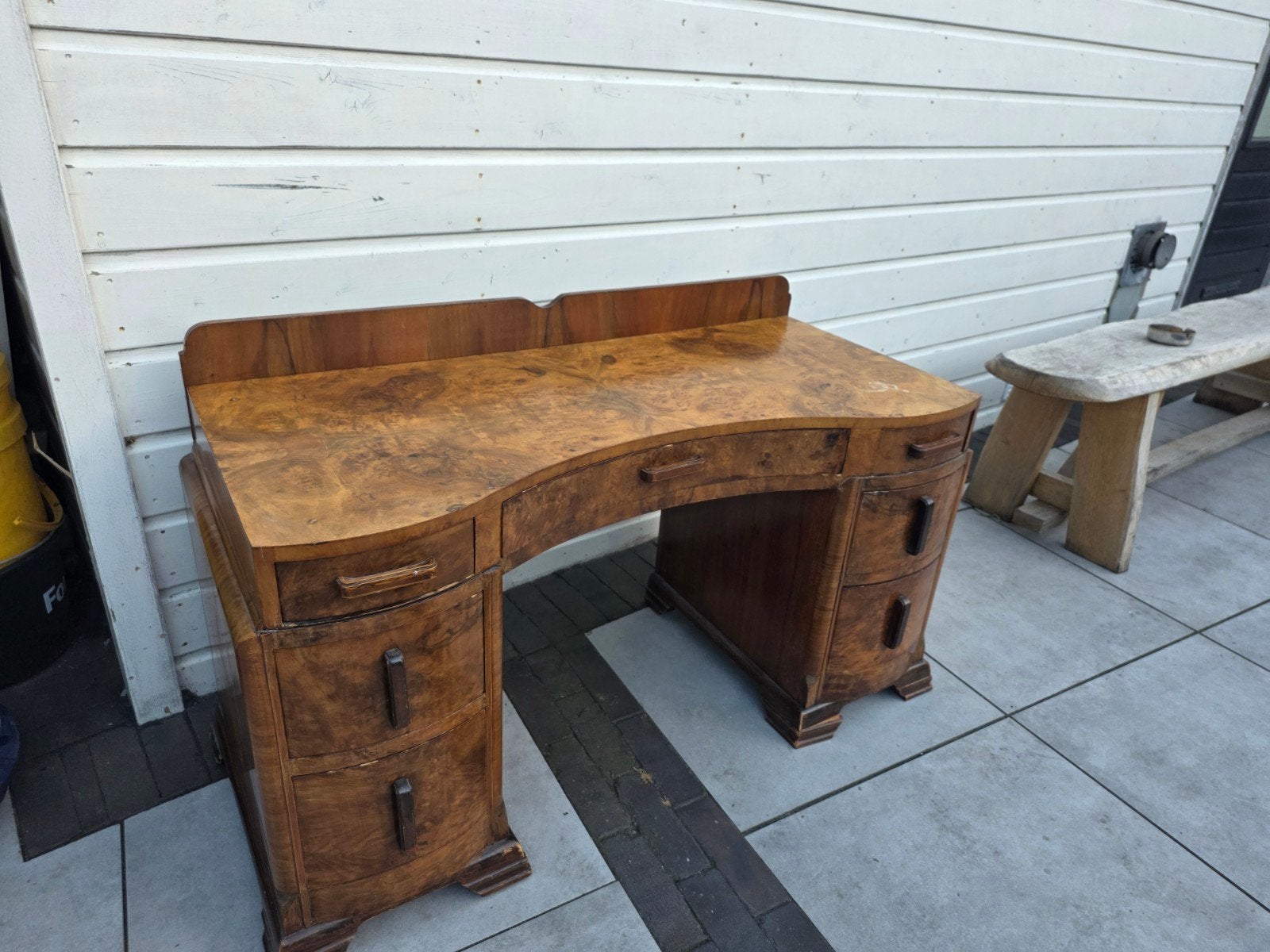 Antiek kinderbureau / kaptafel met lades, Ophalen