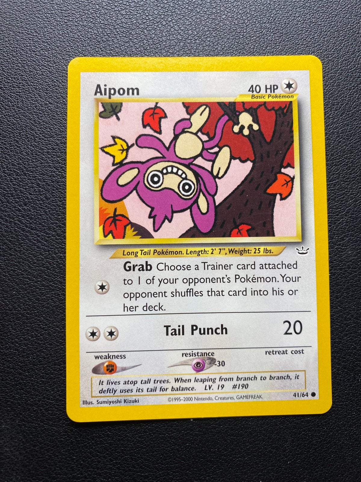 Aipom - Neo Revelation - 41/64 - Pokemon kaart, Hobby en Vrije tijd, Verzamelkaartspellen | Pokémon, Ophalen of Verzenden, Zo goed als nieuw