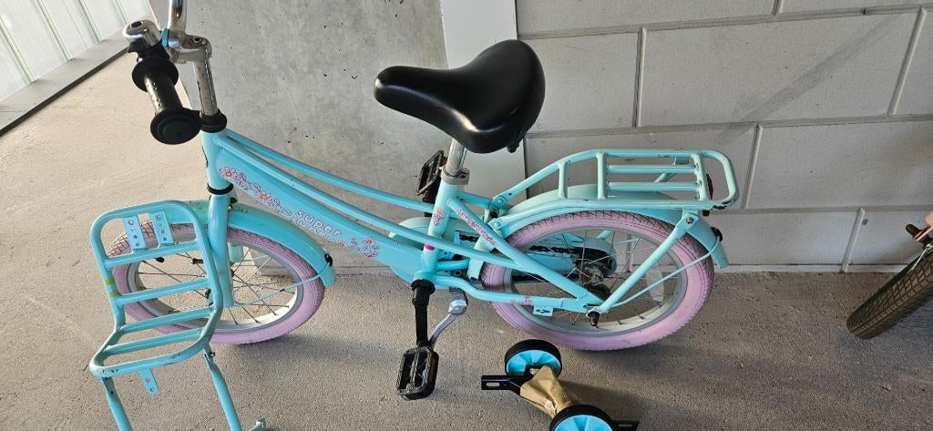 SuperSuper kinderfiets, Ophalen, Zijwieltjes, Supersuper, Minder dan 16 inch