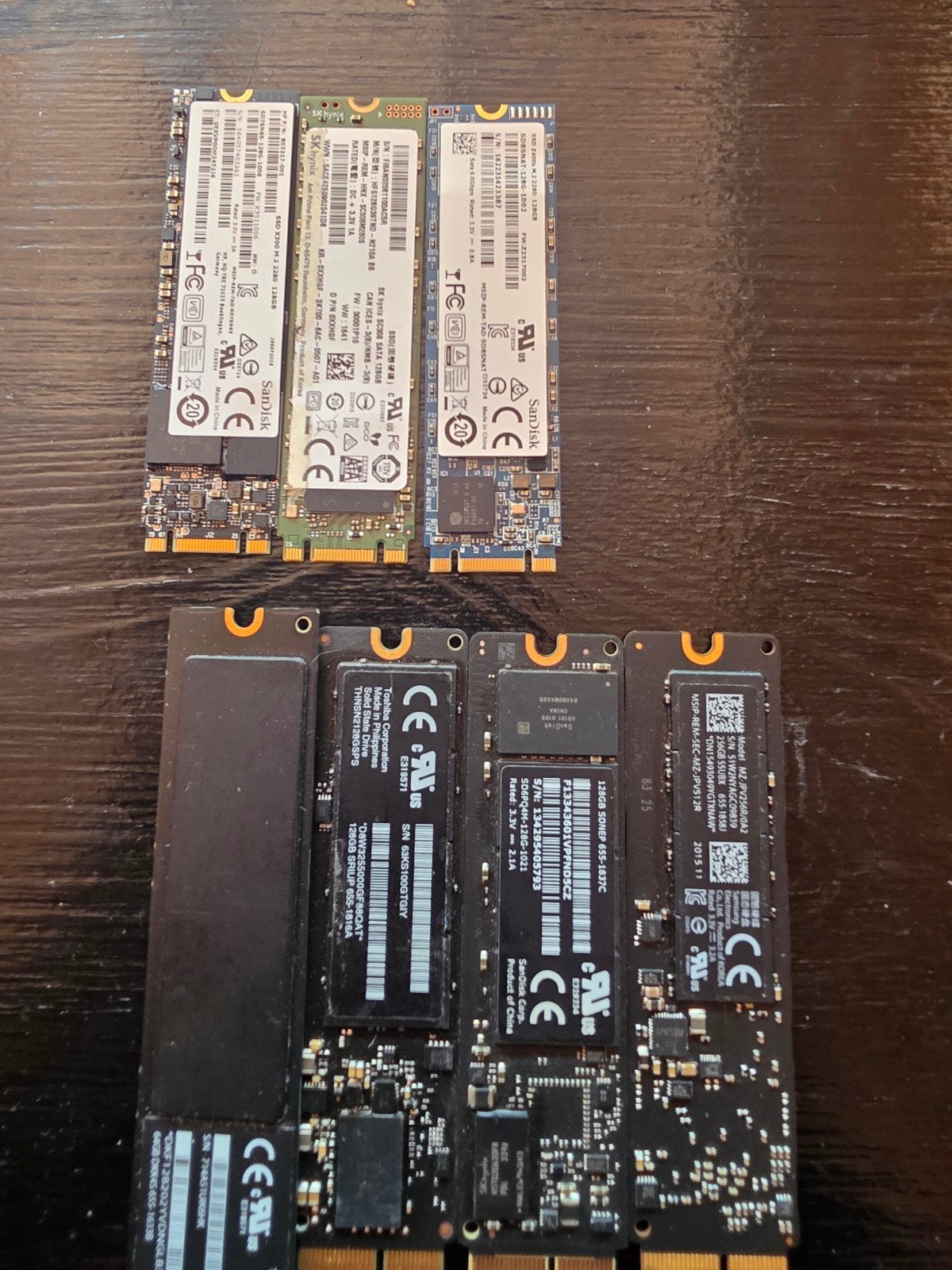 Partij SSD's – Standaard M.2 & Originele Apple Mac PCIe SSD', Computers en Software, Intern, SSD, Ophalen of Verzenden, Overige aansluitingen