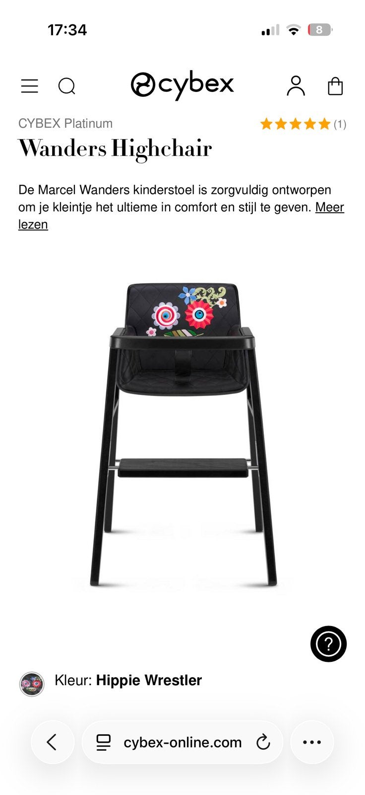 CYBEX Platinum  Wanders Highchair, Ophalen, Gebruikt, Meegroeistoel, Gordel(s)