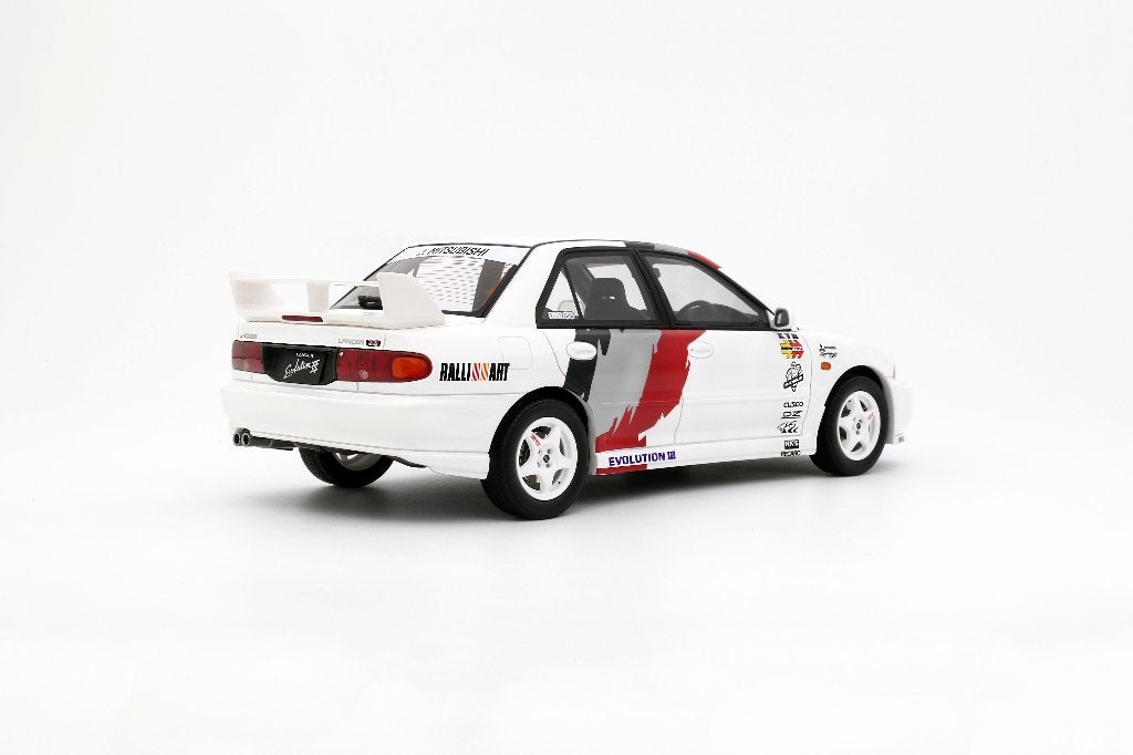 OttoMobile 1:18 Mitsubishi Lancer EVO III Scotia white W83, Hobby en Vrije tijd, Modelauto's | 1:18, OttOMobile, -, Nieuw, Ophalen of Verzenden